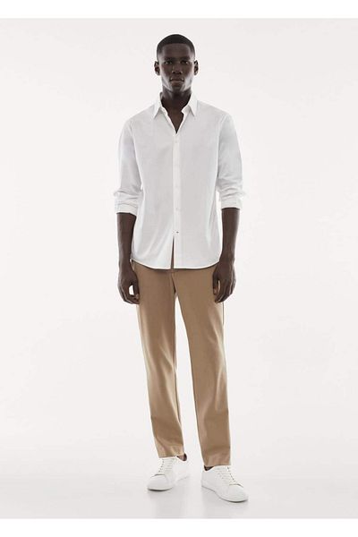 MANGO Man Βαμβακερό Stretch πουκάμισο Slim Fit