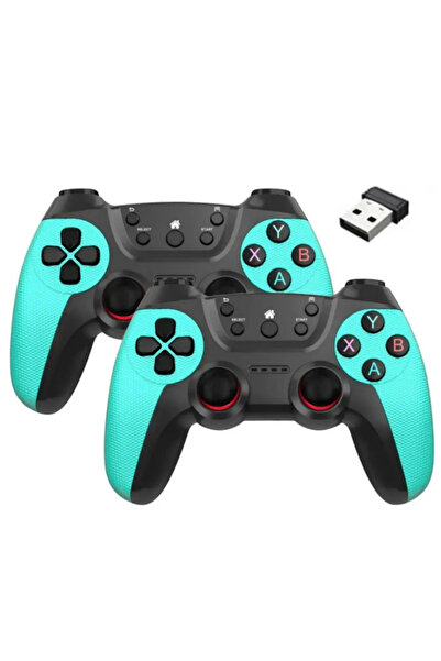 CROW'S TECH Leons Çift Joystick Gamepad Çiftli TV PC oyun konsolu 2.4G Gamepa...