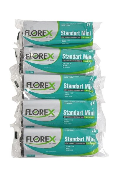 Florex Standard Mini White Garbage Bag 44x45 Cm 5 Rolls