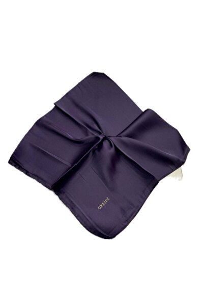 Orkide Kristal Saten Düz Renk Eşarp