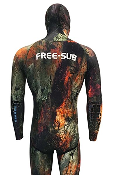 Free-Sub Yamamato 5mm Aspendos Desen Kamuflaj Içi Opencell Avcı Dalış Elbisesi Xl