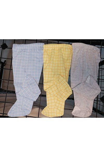 Terry Newborn Patterned Pajamas with Booties - Set of 3