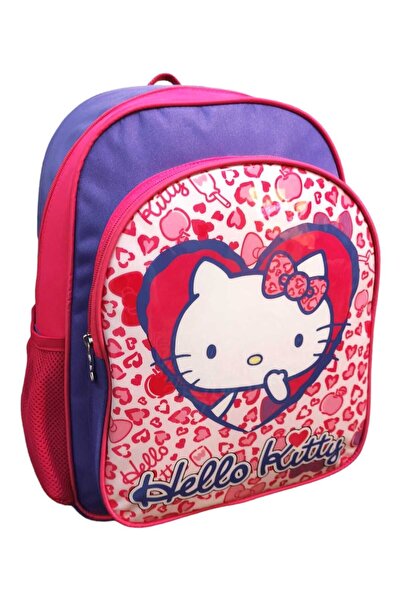 Over-Q Hello Kitty Pembe Mor Kız Çocuk İki Bölmeli Okul Çantası