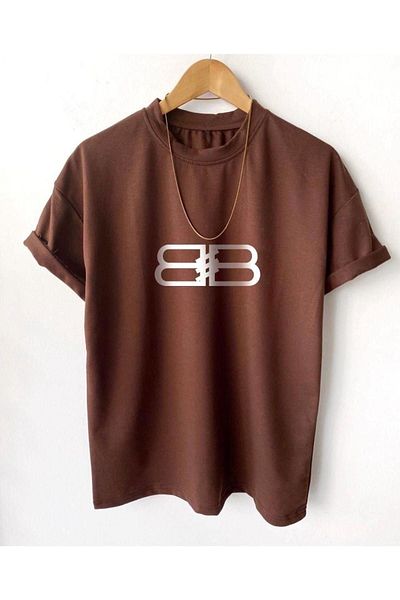MODARİCH BB Design T-Shirt - Κοντό μανίκι με στάμπα σε καφέ στάμπα