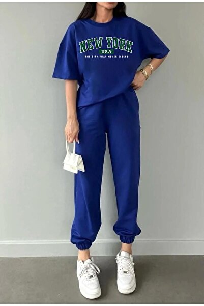 MODARİCH Σετ αθλητικής φόρμας New York Crew Neck Sax Blue Jogger - Μπλουζάκι ...