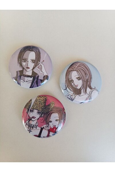 kleeyiseviyorum Nana Anime Buton Rozet 3 Adet
