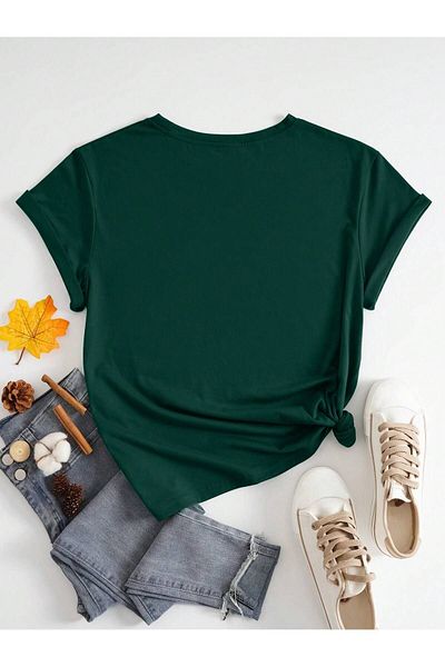 MODARİCH Nefti Green Printed - Oversize κοντό μανίκι Crew Neck Free Soul T-shirt
