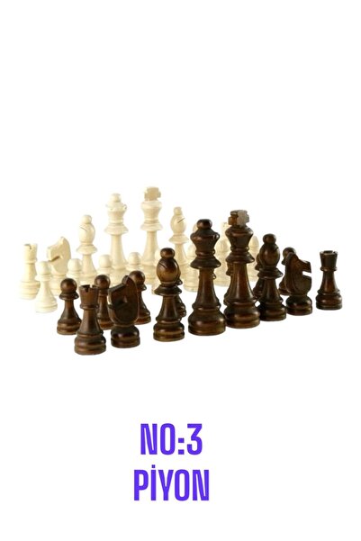 RAMO'S STORE Ahşap Satranç Piyon Seti No :3 Aynı Gün Hızlı Kargo ( Chess Pawn)