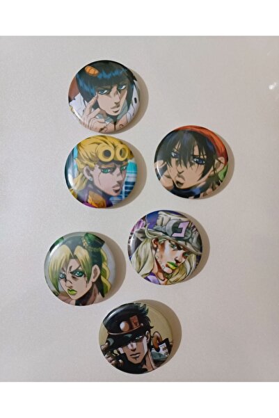 kleeyiseviyorum JoJo Anime Buton Rozet 37mm 6 adet