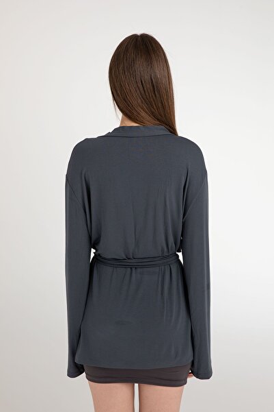 SHEISMONO Ultra Soft Zoe Kimono Smoked