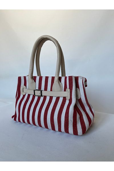 melecco Large Wide Straw Model - Multi-Colored Beach and Daily Hand and Shoulder Bag, Women's Gift Bag