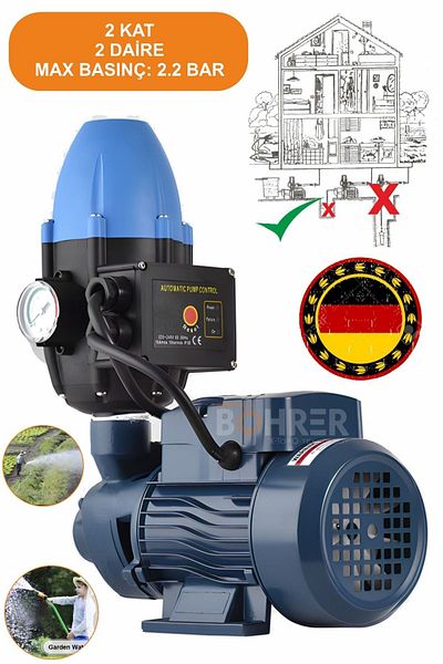 BÖHRER Qb60b 2 طابق 2 شقة 0.5 حصان صنبور أوتوماتيكي تشغيل وإيقاف مضخة مياه معززة محرك هيدرومات