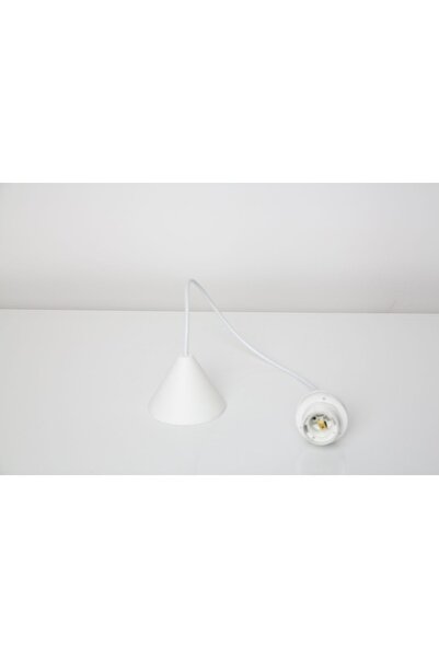 Örgün Aydınlatma E27 Duy Kablolu Sarkıt Tesisatı Beyaz