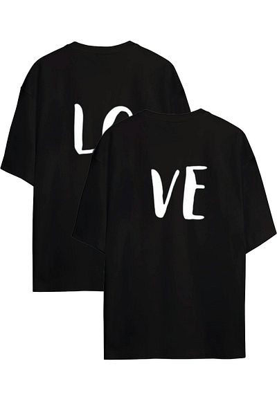 Mythologie Love 2-Pece Couple Lover Combination T-Shirt - Μαύρο εμπριμέ κοντό μανίκι με λαιμόκοψη