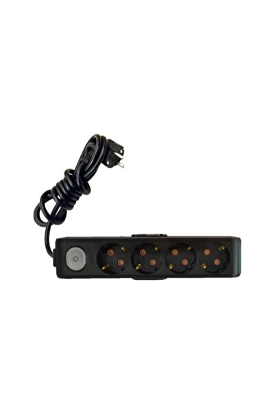 VİKO Multilet Dörtlü Anahtarlı 3 Metre Siyah Grup Uzatma Kablosu