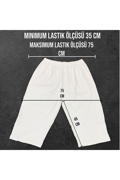 Tekbir Yayınları 1st Quality Superior - 100% Cotton Knee-Long Underwear