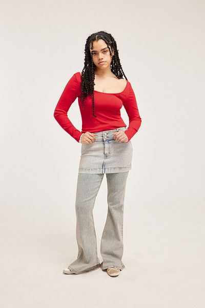 Monki Red Women's Blouse - Model 123437500224