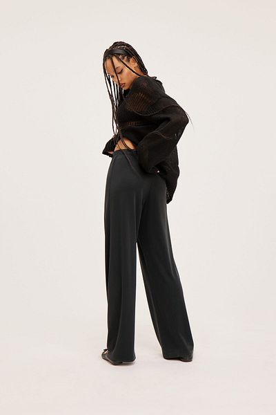 Monki Cleo Soft Trousers - Comfortable Cut