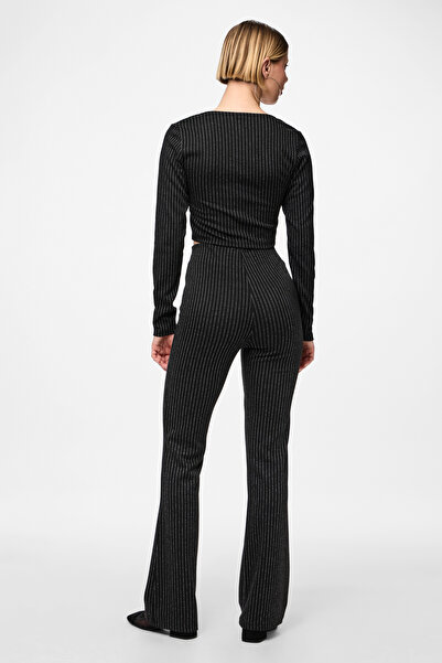 PIECES Dámská pletená halenka s vysokým rukávem – PL78/VI18