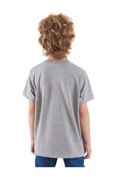 Denokids Boy's T-rex Patterned Short Sleeve T-shirt