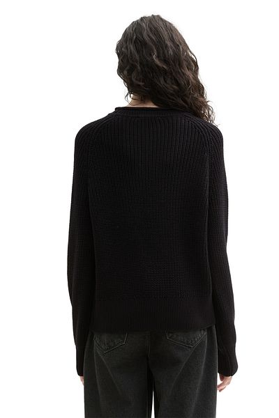 Tom Tailor Denim Pulover cu gât crew - Potrivire confortabilă