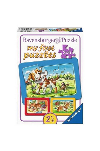 RAVENSBURGER 3x6 قطعة لغز أصدقاء الحيوان070626
