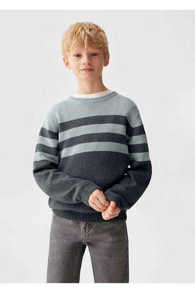 MANGO Kids Pulover negru pentru copii