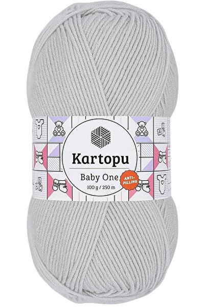 Genel Markalar Baby One Tüylenmeyen El Örgü İpi Yünü Alaska Gri K992