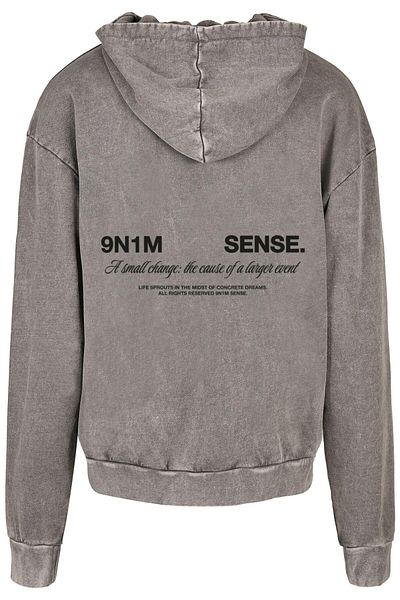 9N1M SENSE Herren SENSE CHANGE Acid Washed Hoodie