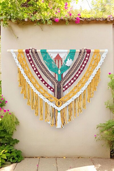 CANDENİZ ART HOBİ MALZEMELERİ Makrome Duvar Süsü