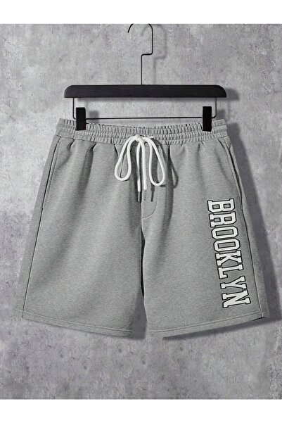 donamod Бруклін Нью-Йорк Бостон Біла футболка з принтом та сірий костюм з горловиною з сірого сорту