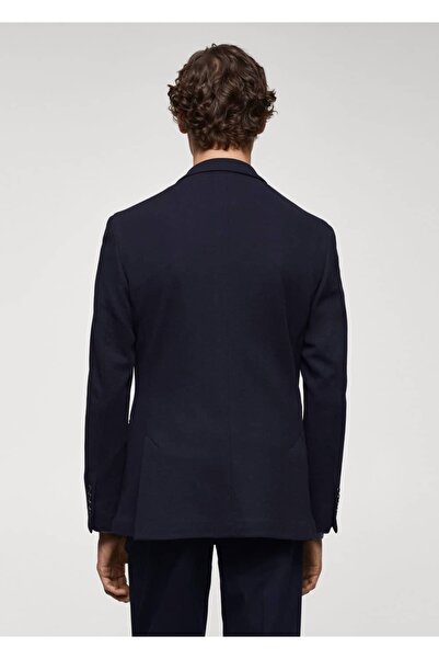 MANGO Man Dar Kesimli Kalıplı Pamuklu Blazer Ceket