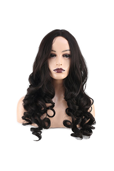 Suzan Peruk Perucă sintetică ondulată cu fibre lungi / Castan (lizină)