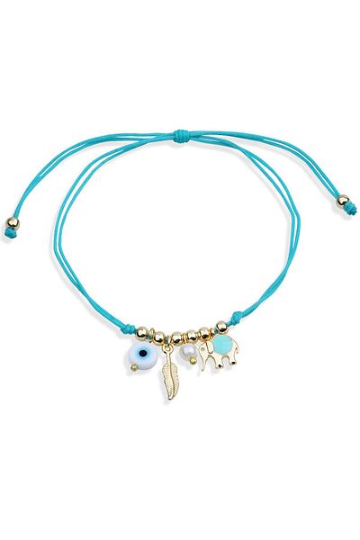 Klips Concept Feather Object Rope Anklet - Elephant Detailed