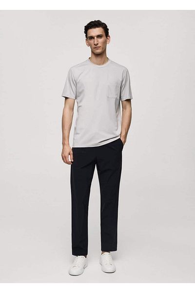 MANGO Man Slim fit T-shirt με τσέπες