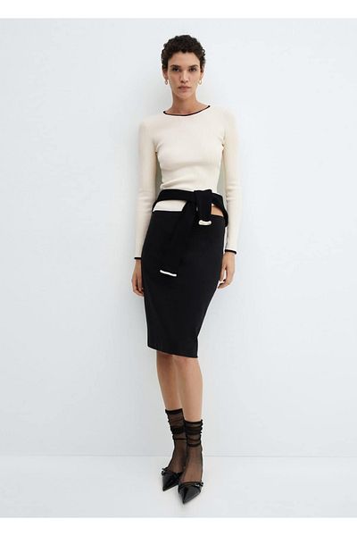 MANGO Woman Pullover mit kontrastierender Stickerei
