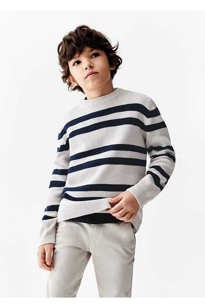 MANGO Kids Gestreifter Strickpullover