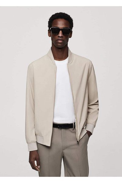 MANGO Man Stretch wasserabweisende Bomberjacke