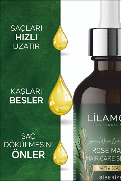 Lilamor Biberiye Yağı Saç Dökülmesi Ve Yıpranmış Saçlar Için Hızlı Uzamaya Yardımcı 50ml
