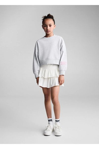 MANGO Kids Κοντό φούτερ με μήνυμα