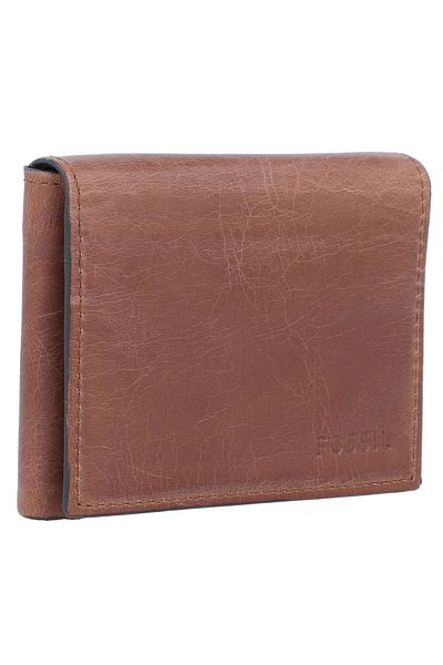 Fossil Derrick wallet leather 10 cm