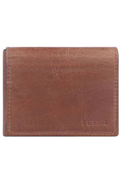 Fossil Derrick wallet leather 10 cm