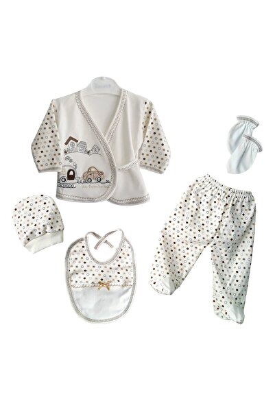 bebegen Brown Car and Polka Dot 5 Piece Hospital Exit Set