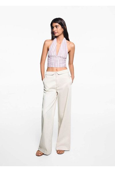 Mango Teen Ecru Pants for Kids