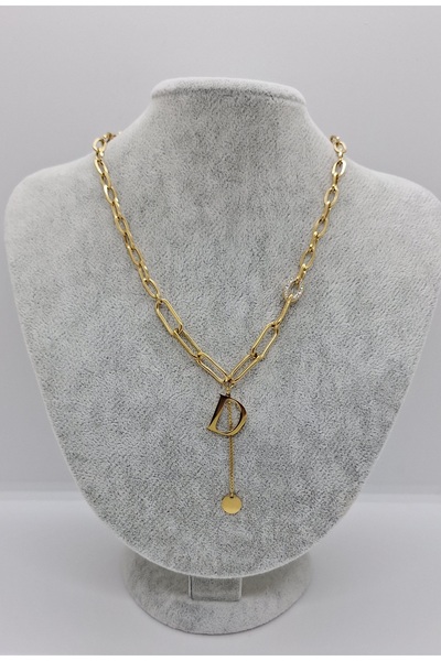 stainles steel D Ancestor's Steel Sleeve Necklace