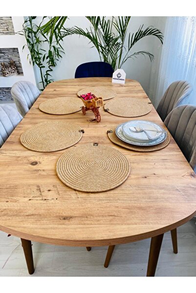 bestiva 6 τεμάχια ψάθινα πιάτα παρουσίασης από γιούτα - Supla Σουπλά