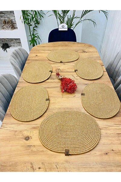 my doğa store Suport de prezentare din iută împletită, suport oval pentru ser...