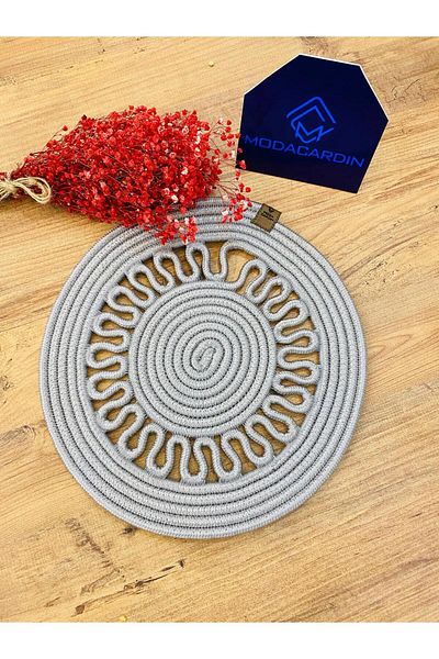 my doğa store American Service Jute Charger Presentation Plate Coaster