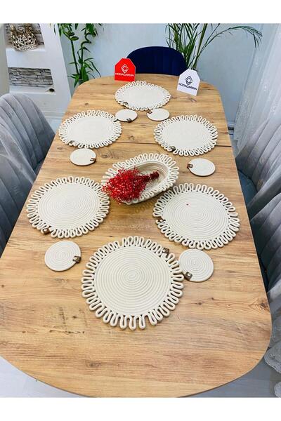 Genel Markalar hasır jüt sunum tabak altlığı  supla amerikan servis  bardak a...