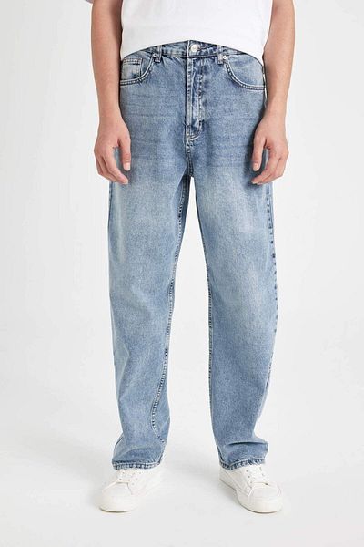 DeFacto Džínové kalhoty širokého střihu Baggy Fit - normální pas B3926ax23au